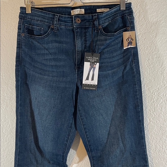 SOFIA VERGARA Melisa High Rise Flare Denim Jeans Size 10 NEW - Picture 3 of 15
